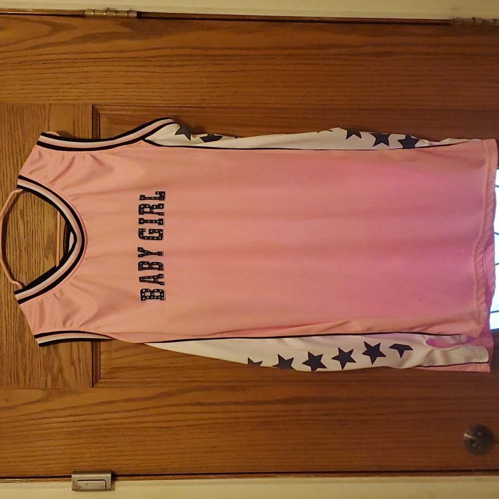 Pink jersey dress